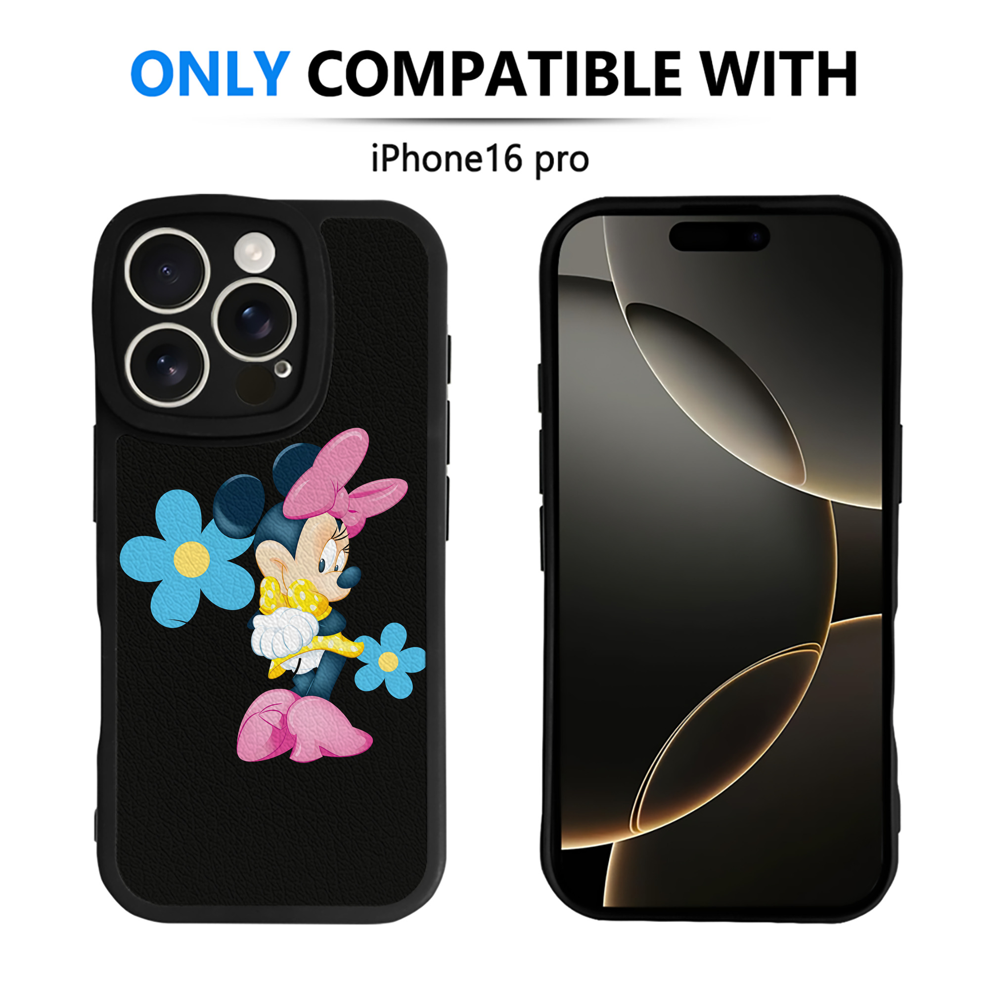 （画像用） ミッキーマウス Mickey Mouse 【iPhone 16シリーズ対応】シリコンスマホケース（レザー調） 材質：シリコン